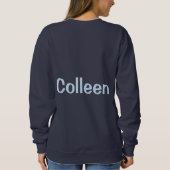 Custom Name Navy Blue Women's Sweatshirt スウェットシャツ (裏面)