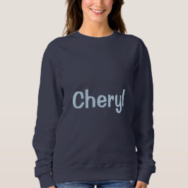 Custom Name Navy Blue Women's Sweatshirt スウェットシャツ