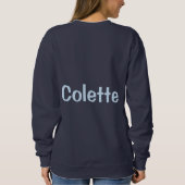 Custom Name Navy Blue Women's Sweatshirt スウェットシャツ (裏面)