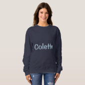Custom Name Navy Blue Women's Sweatshirt スウェットシャツ (正面フル)