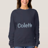 Custom Name Navy Blue Women's Sweatshirt スウェットシャツ (正面)