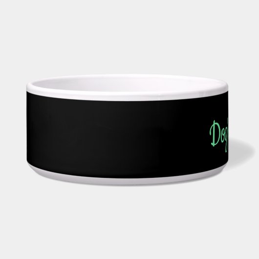 Custom Name Neon Border Collie Glow ボウル (左)