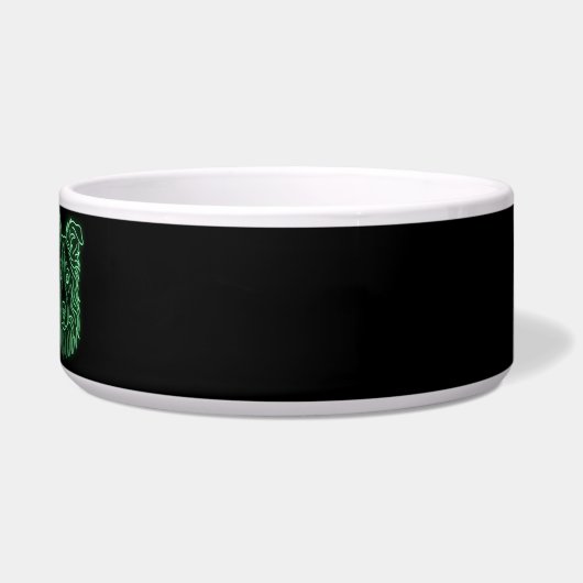 Custom Name Neon Border Collie Glow ボウル (右)