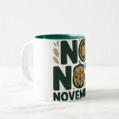 Custom Name No Nut November Mug – Funny Personaliz ツートーンマグカップ (正面左)
