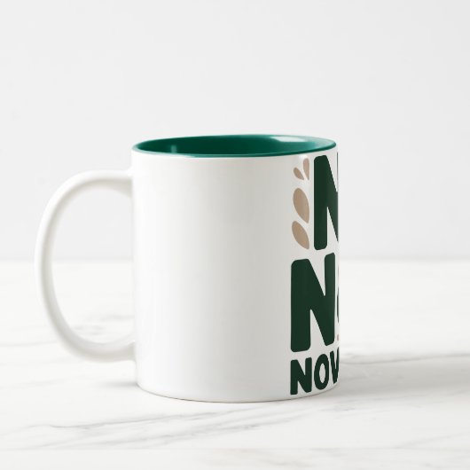 Custom Name No Nut November Mug – Funny Personaliz ツートーンマグカップ (左)