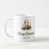 Custom Name Nordic Style Christmas Coffee Mug コーヒーマグカップ (左)