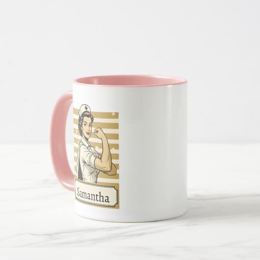 Custom Name Nurse life Coffee Mug Gift マグカップ (正面左)