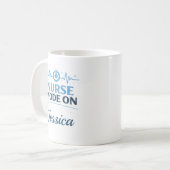 Custom Name Nurse Mode On Coffee Mug Gift コーヒーマグカップ (正面左)