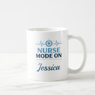 Custom Name Nurse Mode On Coffee Mug Gift コーヒーマグカップ