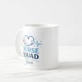 Custom Name Nurse Squad Coffee Mug Gift コーヒーマグカップ (正面左)
