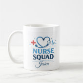 Custom Name Nurse Squad Coffee Mug Gift コーヒーマグカップ (左)