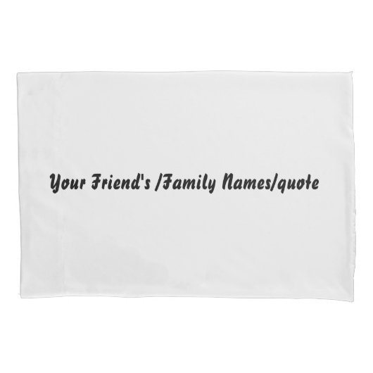 Custom Name Off White Pillowcases – Personalized  枕カバー (正面左)