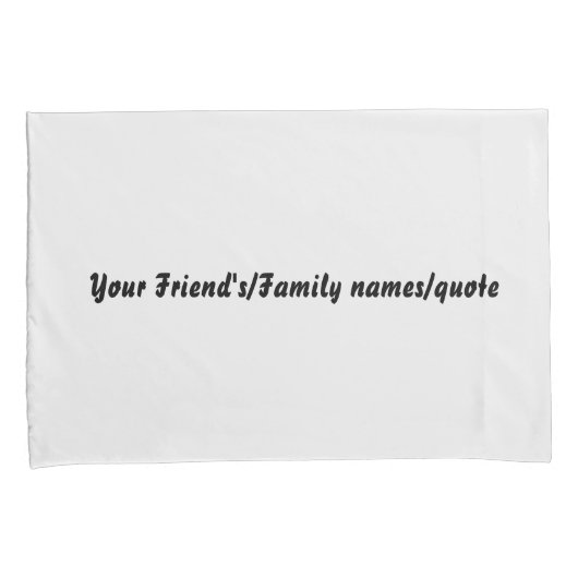 Custom Name Off White Pillowcases – Personalized  枕カバー (正面右)