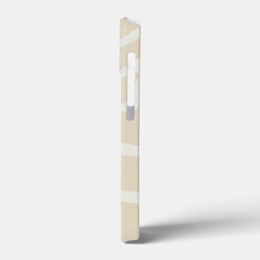 Custom Name on Beige Cream Simple Organic Pattern Case-Mate iPhoneケース (裏面 / 左)