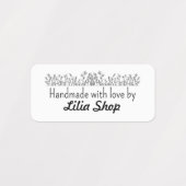 Custom name or company name fabric ラベル (デザイン1)