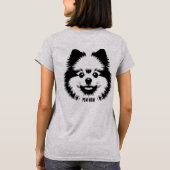 Custom Name Or Text Pop Art Pomeranian Mom Tシャツ (裏面)