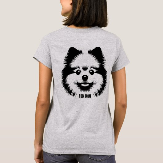 Custom Name Or Text Pop Art Pomeranian Mom Tシャツ (裏面)