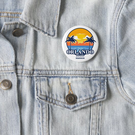 Custom Name Orlando Florida 缶バッジ (インサイチュ)