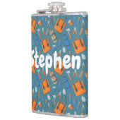 Custom Name Outdoor Gear Pattern Vinyl フラスク (左)