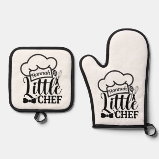Custom name Oven Mitt & Pot Holder Set 鍋つかみ&鍋敷きセット