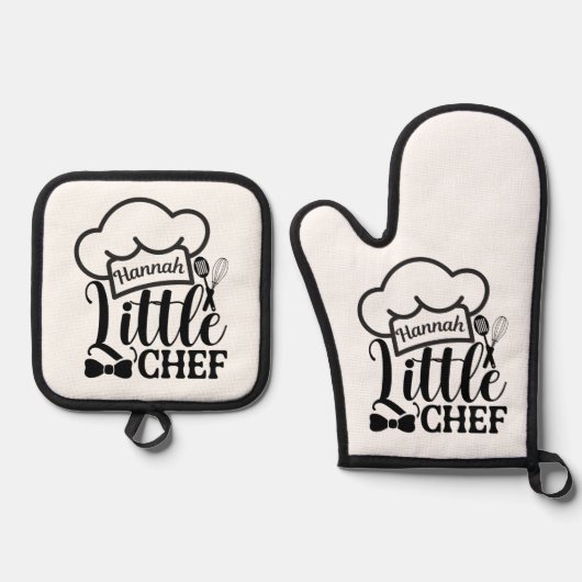 Custom name Oven Mitt & Pot Holder Set 鍋つかみ&鍋敷きセット (正面)