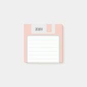 Custom Name Pastel Floppy Disk, Y2K Aesthetic ポストイット (正面)