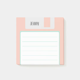 Custom Name Pastel Floppy Disk, Y2K Aesthetic ポストイット