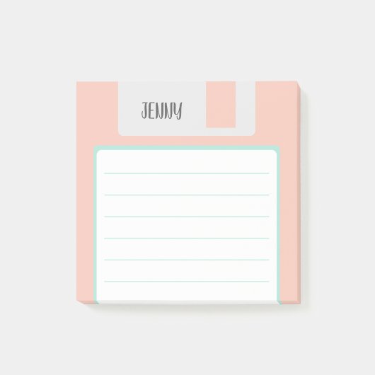Custom Name Pastel Floppy Disk, Y2K Aesthetic ポストイット