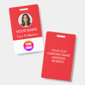 Custom Name Personalized Employee Company Logo  バッジ (正面＆裏面)