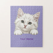 Custom Name Personalized Kitten Art Gift ジグソーパズル (縦)