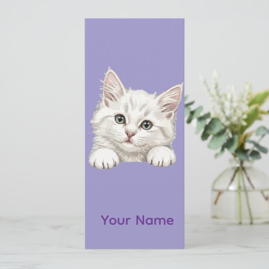 Custom Name Personalized Kitten Art Gift 招待状 (スタンド正面)