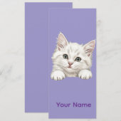 Custom Name Personalized Kitten Art Gift 招待状 (正面/裏面)