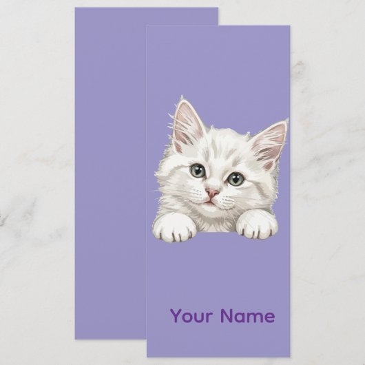 Custom Name Personalized Kitten Art Gift 招待状 (正面/裏面)