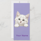 Custom Name Personalized Kitten Art Gift 招待状 (正面)