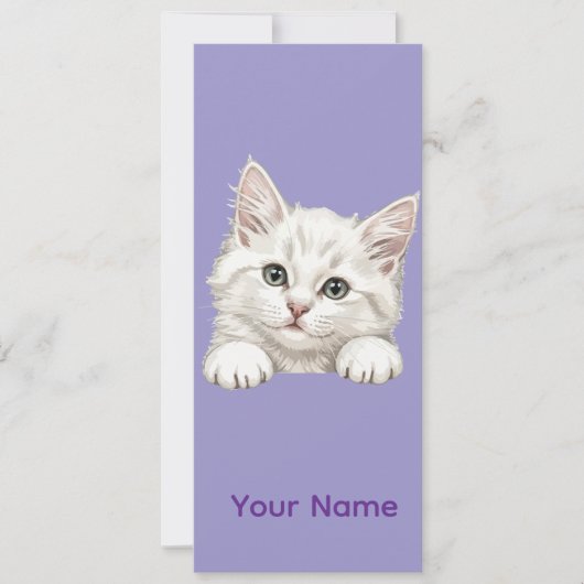 Custom Name Personalized Kitten Art Gift 招待状 (正面)