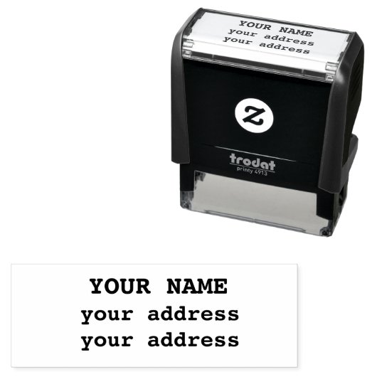 Custom Name Personalized Self-inking Simple Stamp  セルフインキングスタンプ (インサイチュ)