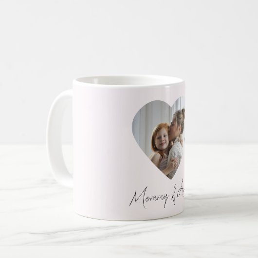 Custom Name & Photo | Personalized Mug Gift コーヒーマグカップ (正面左)