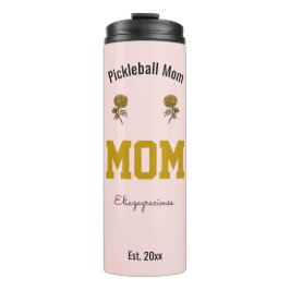 Custom Name Pickleball Mom Modern Sports Gift Pink タンブラー