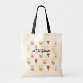 Custom Name Pink Cupcake and Black Cat Pattern  トートバッグ