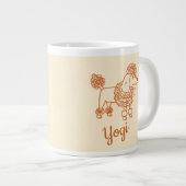 Custom Name Poodle Ornament – Handdrawn Dog Gift ジャンボコーヒーマグカップ (正面右)