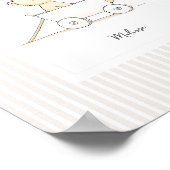 Custom Name Poster - Cute Bear in Pull Wagon ポスター (角)
