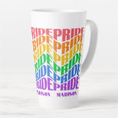 Custom Name Pride カフェラテマグ (右アングル)