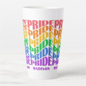 Custom Name Pride カフェラテマグ (正面)