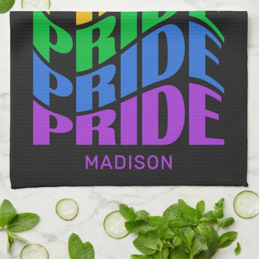 Custom Name Pride キッチンタオル (折り畳み)