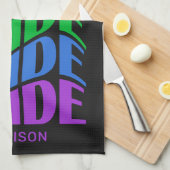 Custom Name Pride キッチンタオル (四つ折り)