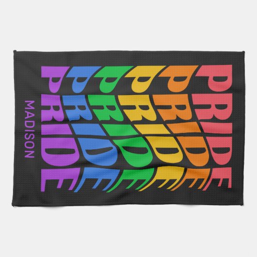 Custom Name Pride キッチンタオル (横)