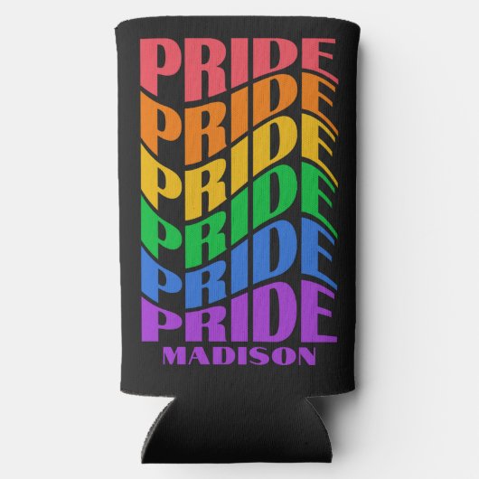 Custom Name Pride スリム缶クーラー (裏面)