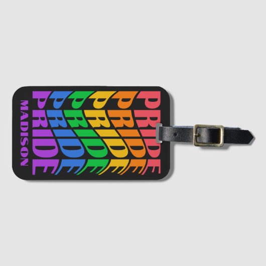 Custom Name Pride ラゲッジタグ (正面横)