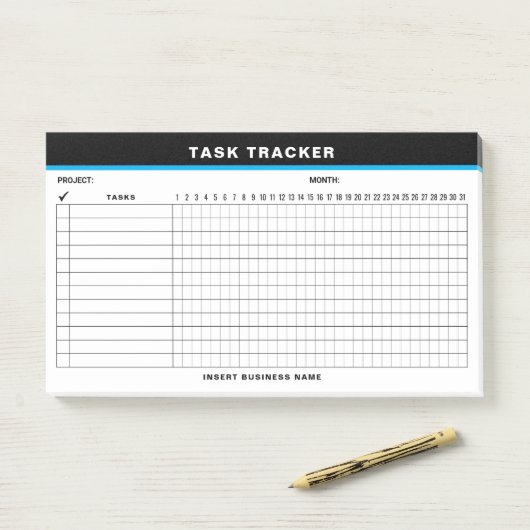 Custom Name Project Task Tracker Post-It Notes ポストイット (デスク)