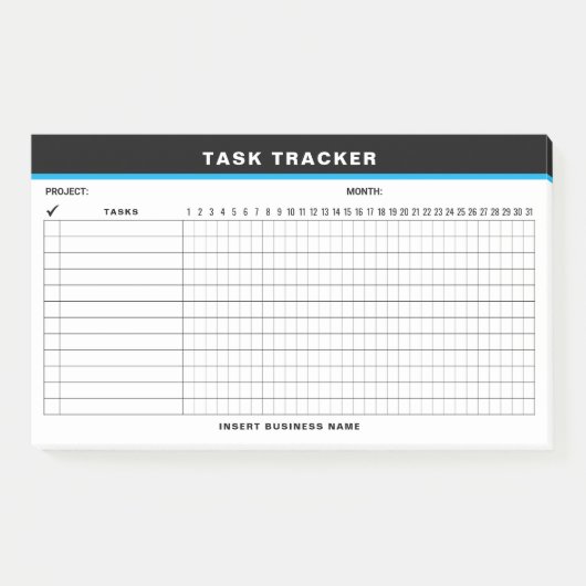 Custom Name Project Task Tracker Post-It Notes ポストイット (正面)